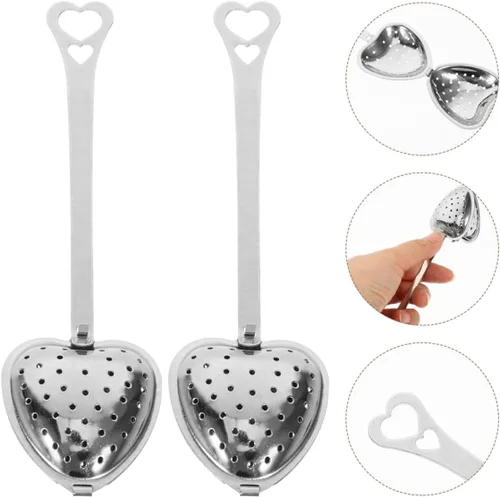 Vista 9 de 10pcs filtro de té colador de té herramienta de té infusor de té colador en forma de corazón infusor de té