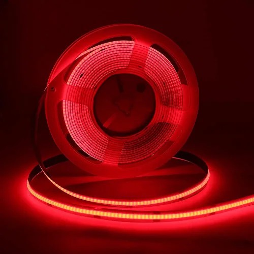 Vista 8 de Tira de luz LED COB flexible, 0.5m/1.6ft Bendable COB LED cuerda luces DC 5V 320 LEDs/m blanco cálido 3000K no impermeable USB cinta luces