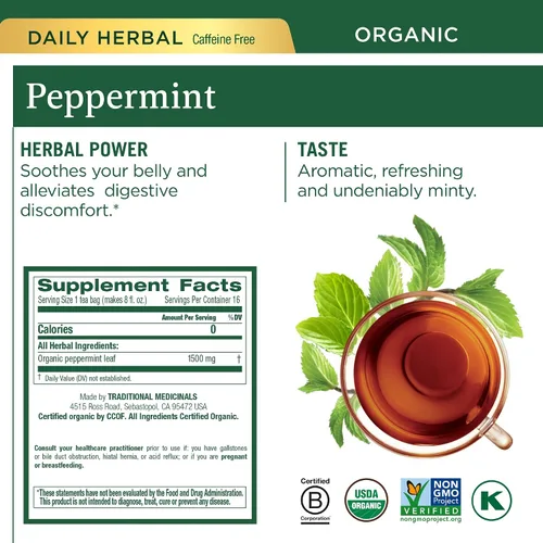 Vista 7 de Traditional Medicinals - Té de hierbas orgánico en seis relajantes sabores, manzanilla, hibisco, menta, melisa, limón y jengibre, y pasionaria, 6