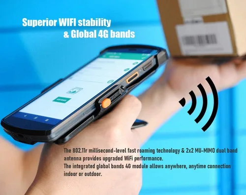 Vista 6 de Computadora móvil portátil Archer Android 9.0 con pantalla táctil de 5.7 pulgadas Escáner de código de barras Honeywell N6703 WiFi y 4G