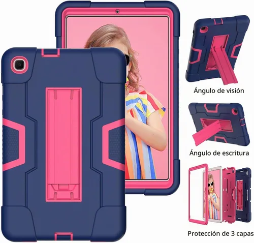Vista 5 de Funda para Samsung Galaxy Tab A 8.4 2020, resistente PC duro de silicona suave con función atril, resistente funda protectora de alto impacto