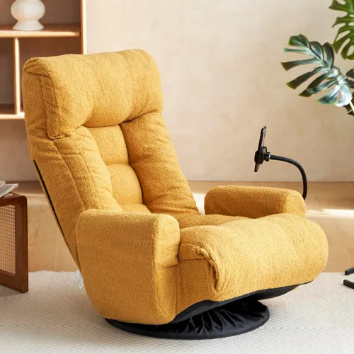 Vista 13 de Yoglad Sofá de estilo japonés, silla de juegos de suelo, sofá perezoso para leer juegos y meditar, 3 posiciones ajustables con cómodo respaldo