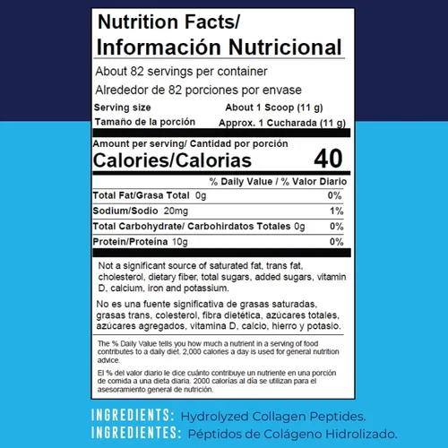 Vista 7 de 2lb Colageno Hidrolizado En Polvo Para Mujeres y Hombres - Péptidos de Colageno tipo I & III -Alimentado Con Pasto - Sin Sabor – Apoya