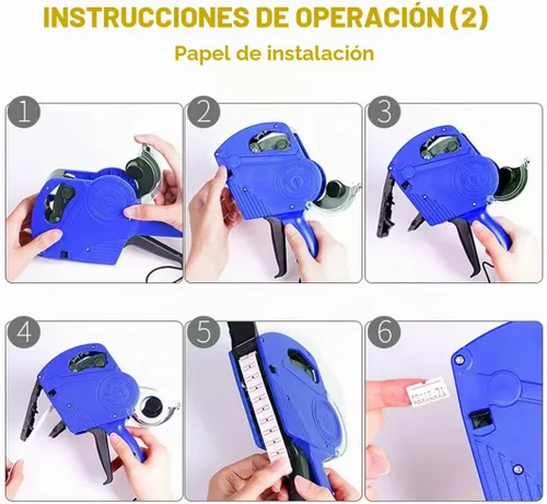 Vista 7 de Kit de máquina etiquetadora de precios, Azul