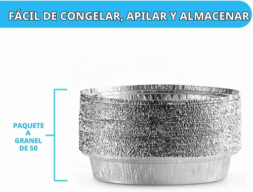 Vista 4 de MontoPack Sartenes redondos de papel de aluminio de 9 pulgadas, recipientes desechables con paredes rectas para almacenar, servir, hornear