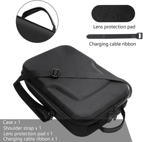 Vista 6 de HIJIAO Upagrade - Funda rígida de viaje compatible con Oculus Quest 3 y Quest VR, accesorios para auriculares y controladores, impermeable, a prueba