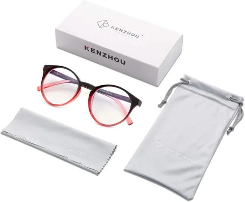 Vista 7 de K KENZHOU Blue Light Blocking Glasses Women Round Rim Frame Eyeglasses