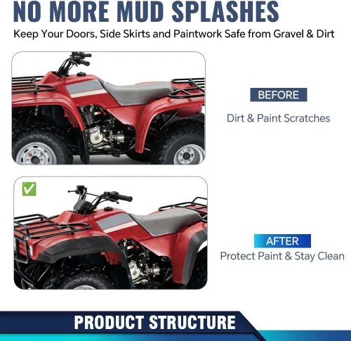 Vista 5 de PIT66 Juego de guardabarros y protectores contra salpicaduras Compatible con Honda TRX300 TRX 300 FW Four Trax de 1996 1997 1998 1999 2000 Mud