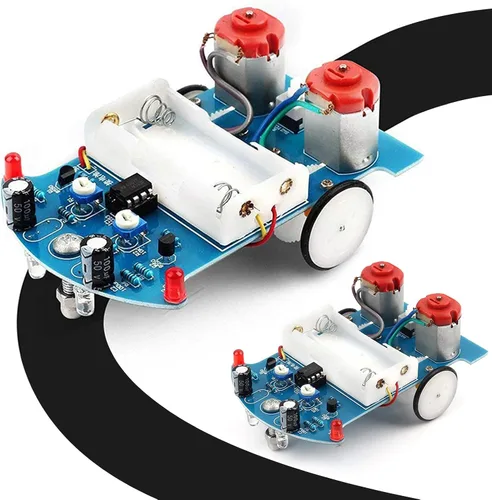 Vista 9 de WHDTS kit de manualidades para construir auto de monitoreo inteligente D2-5, para competencias escolares.