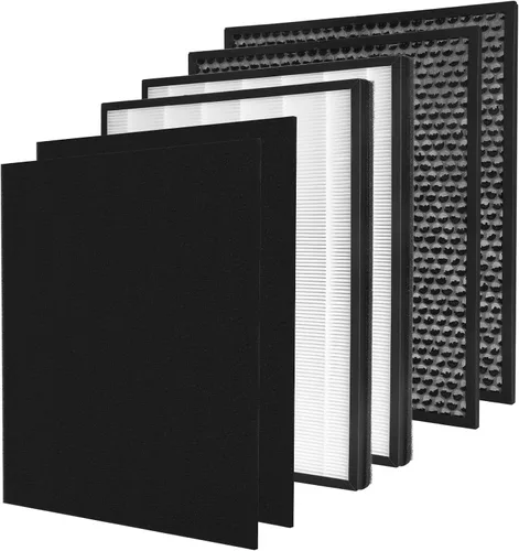 Vista 7 de IC-4524 Filtros de repuesto compatibles con el purificador de aire InvisiClean Claro IC-4524, 2 filtros principales, 1 filtro de carbón activado y 2