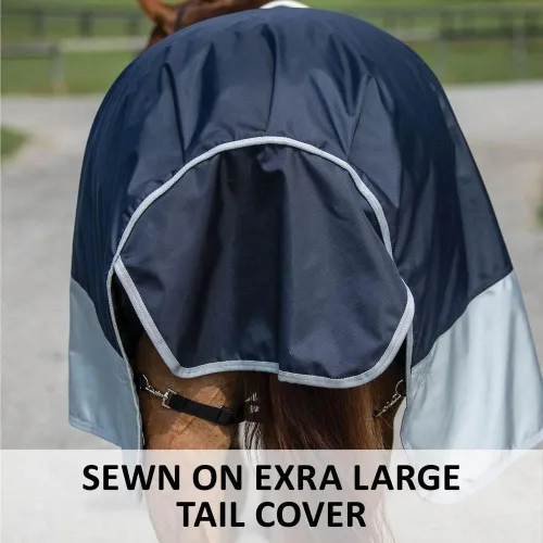 Vista 8 de Dura-Tech Viking Horse Turnout - Sábana de participación Parte delantera abierta con 2 hebillas Manta impermeable, resistente al viento