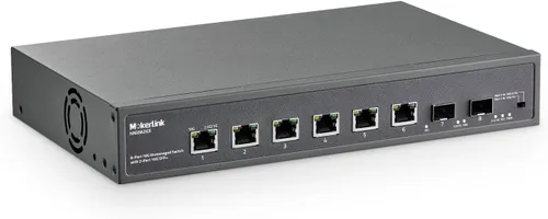 Vista 10 de MokerLink Switch Gestionado de 4 Puertos 2.5G con 2 Puertos Ranura SFP+ 10G, 4 x Puertos Base-T de 2.5Gigabit Compatible con 10/100/1000Mbps, Switch