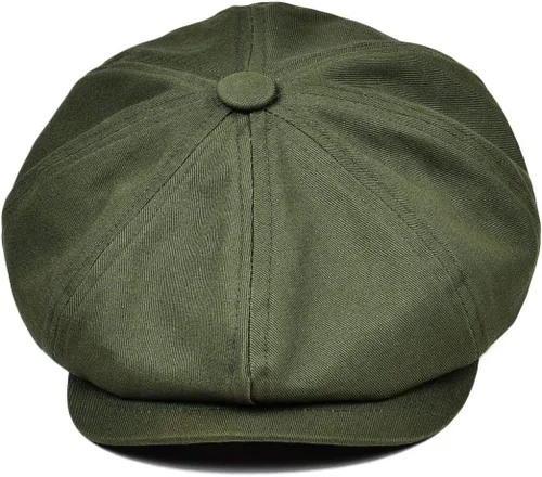 Vista 4 de BOTVELA Gorra plana de Newsboy para hombre, 100% algodón, Gatsby Ivy Golf Cabbie Hat