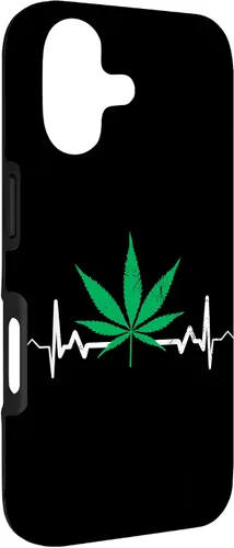Vista 3 de Weed Heartbeat Pot Cannabis Leaf Marijuana 420 Stoner Gift Case for iPhone 17