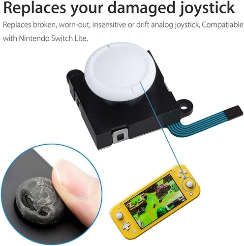 Vista 3 de Palanca de mando analógica de repuesto 3D para Nintendo Switch Lite y Joycon (2 unidades)