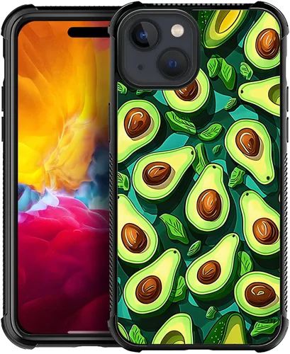 Vista 20 de ZHEGAILIAN Funda compatible con iPhone 15, fundas de caballo de baile de cristal de colores, parte trasera de vidrio templado+funda protectora