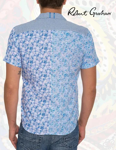 Vista 4 de Robert Graham Men's Fontana Short-Sleeve Button-Down Shirt