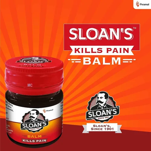 Vista 2 de Sloan's Balm Mata el dolor severo Poder del ayurveda con 5 aceites herbales Acción de calor única con extracto de pimiento 20 gm x paquete de 4