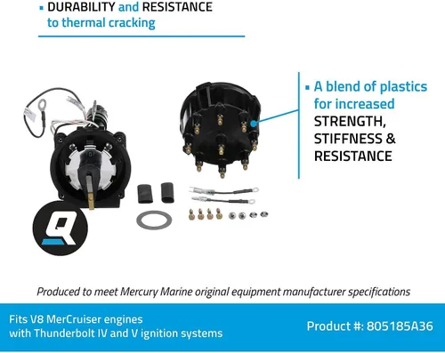 Vista 6 de Quicksilver 805185A36 - Conjunto de distribuidor para motores marinizados V-8 MerCruiser fabricados por General Motors con sistemas de encendido