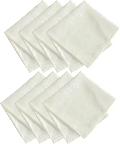 Vista 19 de Elrene Home Fashions. - Elegante mantel de damasco, diseño de hojas tejidas.