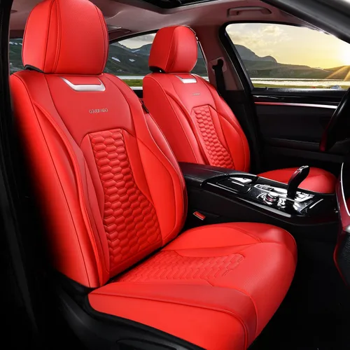 Vista 9 de Coverado - Fundas de asiento delantero de coche, fundas de asiento de cuero de lujo para automóviles, fundas de asiento de automóvil protectoras