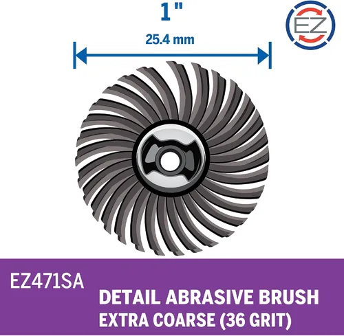 Vista 2 de Dremel EZ471SA Cepillo abrasivo grueso con detalle de grano 36