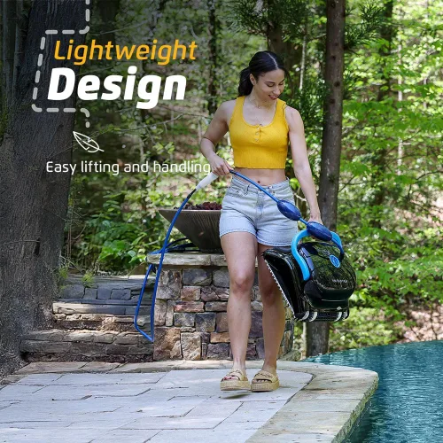 Vista 25 de Dolphin E10 - Aspiradora robótica automática para piscina, cepillo de limpieza activo, acceso a filtros de carga superior, ideal para piscinas sobre
