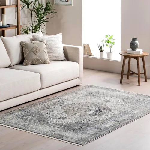 Vista 11 de nuLOOM Alfombra de interior con borlas de alto rendimiento, tejida a máquina, fácil de limpiar, duradera, sin deshilachado, 9 x 12 pies, Charvi
