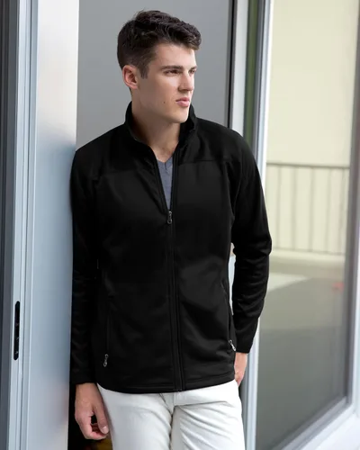 Vista 4 de Vantage Apparel Chaqueta de forro polar suave con cremallera completa para hombre