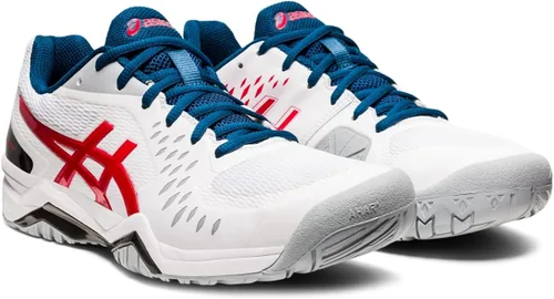 Vista 2 de ASICS Gel-Challenger 12 - Tenis de tenis para hombre, 8.5, blancorojo clásico, blanco, rojo (WhiteClassic Red)