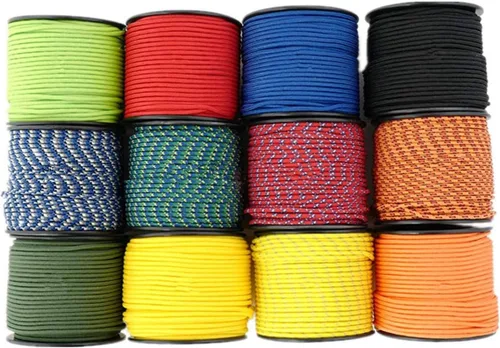 Vista 2 de Cuerda de nailon trenzada sólida de 1/8 pulgadas (3mm) de 164 pies, 5 hebras, paracord, cuerda delgada para manualidades, multiusos, resistente a