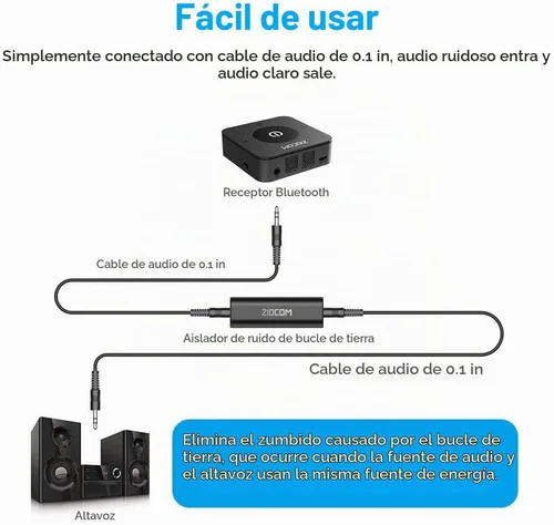 Vista 3 de ZIOCOM Aislador de ruido de bucle de tierra, filtro de ruido (paquete de 1)
