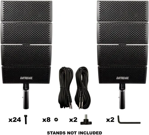 Vista 7 de Earthquake Sound DJ-Array Gen2 - Sistema de altavoces Line Array de 4 x 4 pulgadas, juego de 2, color negro