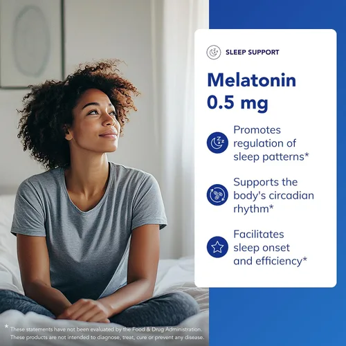 Vista 3 de Pure Encapsulations Melatonina 0.5 mg – Ayudante natural del sueño para la hora de acostarse – Regula el ciclo de sueño-vigilia – 0.5 mg