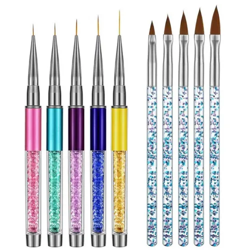Vista 9 de Juego de pinceles para arte de uñas de 10 piezas con herramientas punteadas 10PCS-2