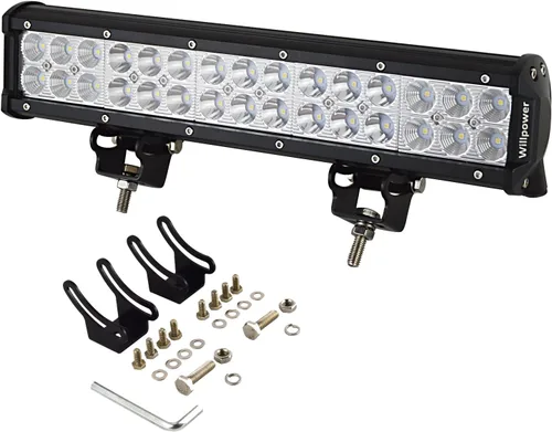 Vista 14 de Willpower - Barra de luz LED de trabajo de 12 pulgadas 72 W para camión, automóvil, ATV, todoterreno, 4x4, Jeep Truck luz de conducción