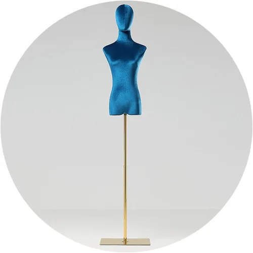 Vista 10 de Stylish Black Female Mannequin Torso with Head - Armless Size M Dress Form on Sturdy Metal Stand for Clothing Store Display, Perfect for Fashion
