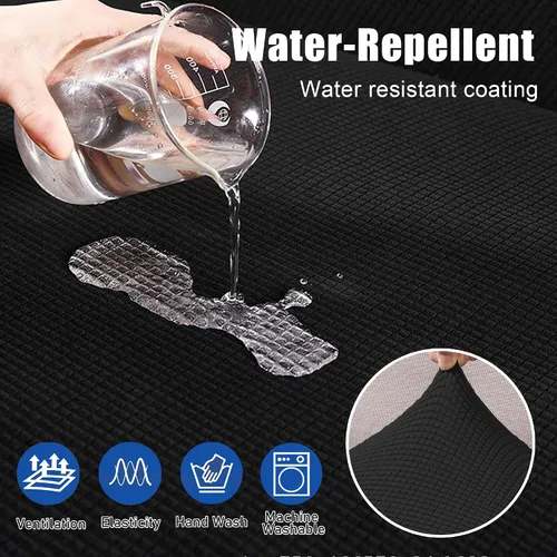 Vista 3 de Funda impermeable para futón sin brazos, funda de colchón para sofá cama, tamaño matrimonial, protector de muebles suave y elástico para mascotas