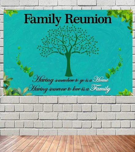 Vista 5 de Fondo de reunión familiar de 6 x 4 pies, pancarta con texto en inglés "We are Family", árbol genealógico, accesorios para cabina de fotos, fondo
