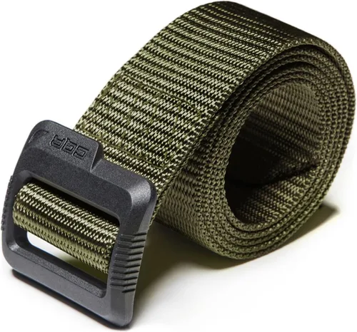 Vista 14 de CQR - cinturón táctico, cinturón resistente estilo militar, correa de malla EDC con hebilla de liberación rápida Paquete de 2 Dura Nylon Negro