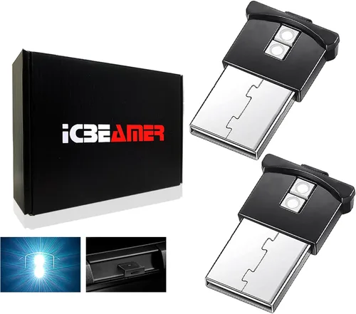 Vista 19 de ICBEAMER Smart USB 1-Paquete (Azul) Luz de Noche LED Automática Plug-in Miniatura para Coche, Van, Pickup, Camión, Interior, Maletero, Iluminación