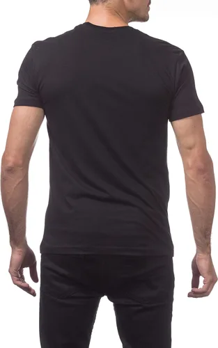 Vista 4 de Pro Club playera mangas cortas de algodón, Ringspun, liviana, para hombre
