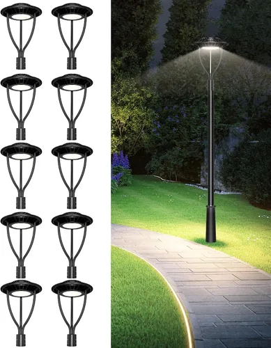 Vista 8 de Luz LED para poste superior con certificación ETL de 60 W, 48 W, 36 W, ajustable, 3 CCT, luces de poste para exteriores ajustables con fotocélula