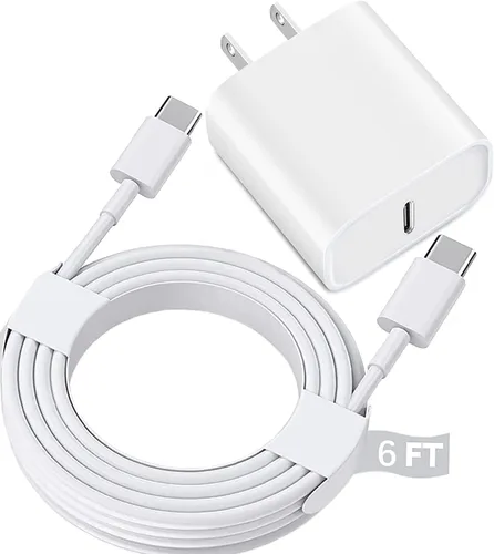 Vista 8 de Cargador rápido USB C para iPad, cargador rápido para iPad 2018-2026, bloque de pared con cable USB C a C de 3 pies para iPad Pro M5/M4/13/12.9/11