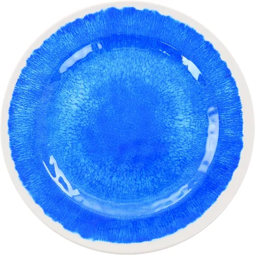 Vista 6 de Elama ELM N Elly Collection - Juego de vajilla de melamina, 12 piezas, azul, (ELM-ELLY-N)