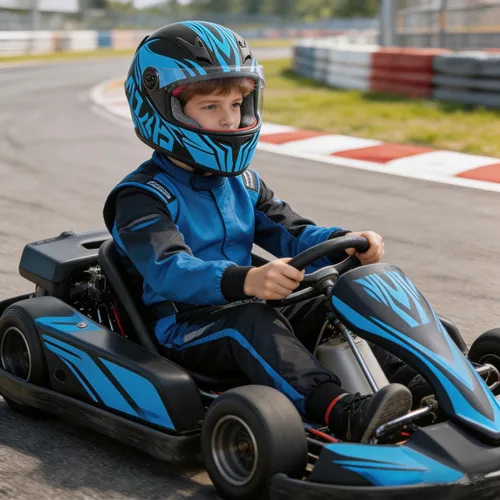 Vista 2 de SanQing - Casco de motocicleta de cara completa para niños, motocross, bicicleta de tierra, ATV, BMX, kart, todoterreno, para 4 ruedas, niño, niña