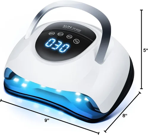 Vista 7 de LadyMisty Lámpara de uñas LED UV de 268 W, luz UV mejorada 2026 para uñas de gel con 57 cuentas, secadora de uñas con 4 ajustes de temporizador