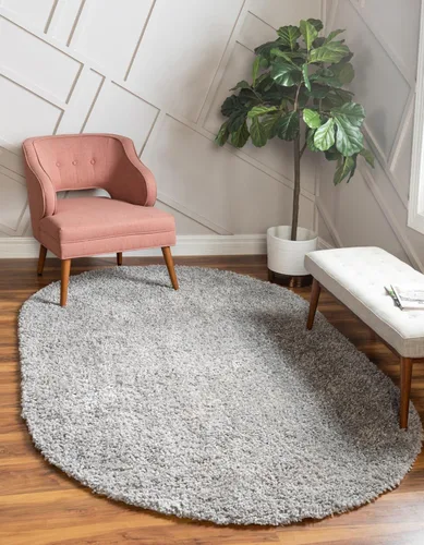 Vista 227 de Unique Loom Colección Davos Shag - Alfombra Lino