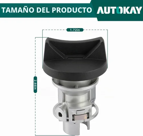 Vista 4 de AUTOKAY Cilindro de encendido y llave para Dodge Ram 1994-1996/Grand Caravan 1993-1995