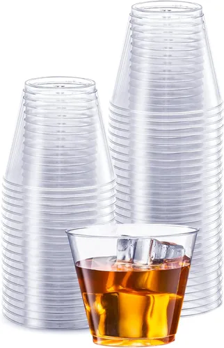 Vista 8 de SETUP Vasos de chupito de plástico duro transparente [1 onza - 100 unidades] Vasos de chupito desechables
